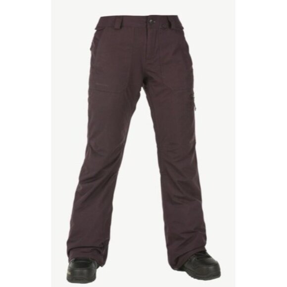 NWT Volcom Knox Insulated Gore-Tex Snowboard Pants Women's XS Black Plum - Picture 1 of 8